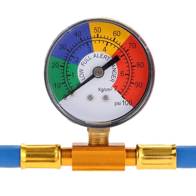 Ketofa R134A Car AC Refrigerant Charge Hose Kit Recharge Hose with Gauge,A/C 1/2 Recharge Measuring Kit Can Tap Air Conditioning Pressure Gauge R134A by Ketofa - Image 2